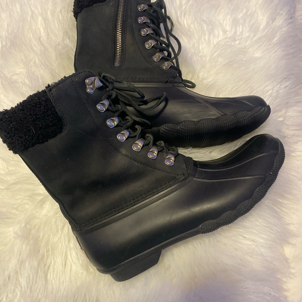 Sperry Women's Black Saltwater Winter (Duck) Boots. Size 9.5. Excellent Cond - Picture 13 of 16